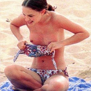 Natalie Portman Nude sunbathing on the beach - 04