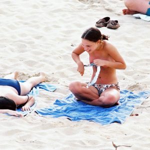 Natalie Portman Nude sunbathing on the beach - 05