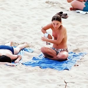 Natalie Portman Nude sunbathing on the beach - 06