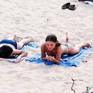 Natalie Portman Nude sunbathing on the beach - 10